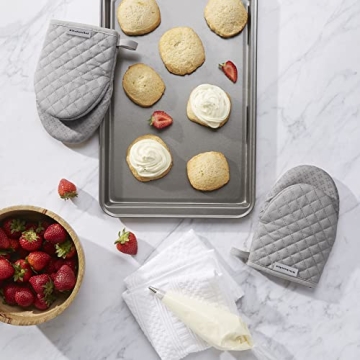 KitchenAid Asteroid Mini Oven Mitts, 2 Count, Grey