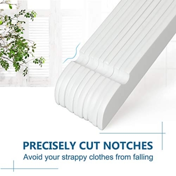 TOPIA HANGER White Wooden Hangers - Slim & Durable Solution