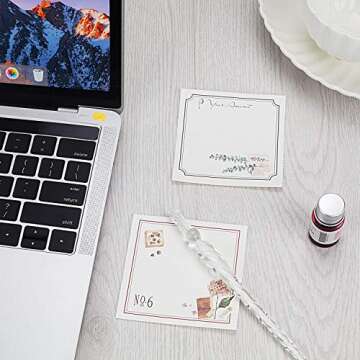 molshine Handmade Glass Dip Pen Crystal Calligraphy Pen Signature Dipped Pen for Artist Women Men Teens,Writing Drawing Decoration Gifts