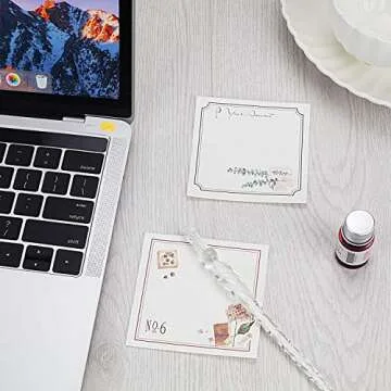 molshine Handmade Glass Dip Pen Crystal Calligraphy Pen Signature Dipped Pen for Artist Women Men Teens,Writing Drawing Decoration Gifts