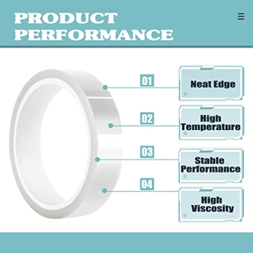 MEBMIK Clear 4 Rolls Heat Transfer Tape - No Residue