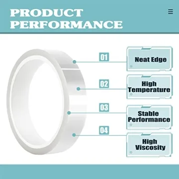 MEBMIK Clear 4 Rolls Heat Transfer Tape - No Residue