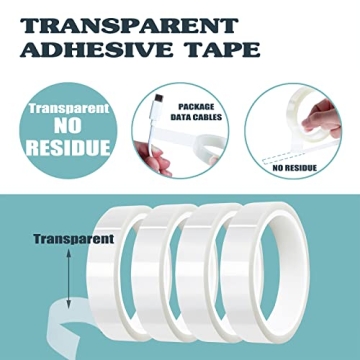 MEBMIK Clear 4 Rolls Heat Transfer Tape - No Residue