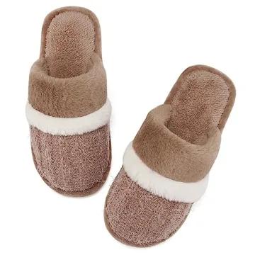 Mens Slippers Cozy Memory Foam Warm House Bedroom Shoes with Anti-Skid Sole Indoor and Outdoor Slipp...