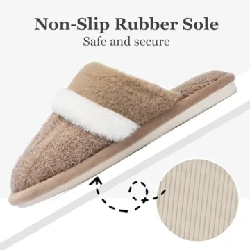 Mens Slippers Cozy Memory Foam Warm House Bedroom Shoes with Anti-Skid Sole Indoor and Outdoor Slippers for Women and Men Size 11 12 Coffee
