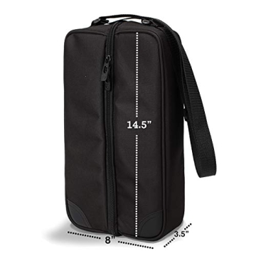 ALLCAMP Wine tote Bag with Cooler Compartment，Picnic Set Carrying Two sets of tableware