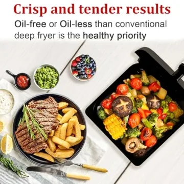 WHUTO Air Fryer: 5.8QT with Digital Touchscreen, 12 Functions