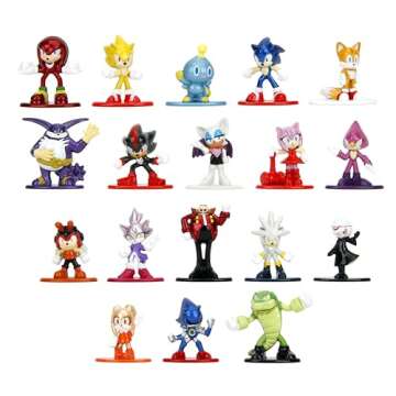 Jada Sonic The Hedgehog Nano 1.65" MetalFigs 18-Pack – Die-Cast Figures, Perfect for Collectors an...