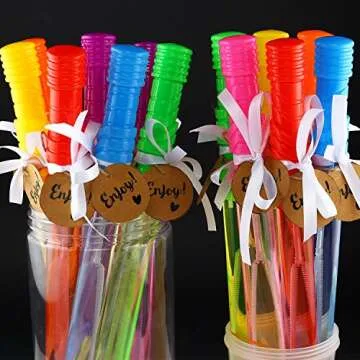 MAPIXO Big Bubble Wand Set - 14 Pack of Fun Bubbles