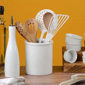 BIA Cordon Bleu 60-Ounce Utensil Crock, White