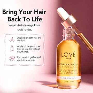 Love Hair Nourishing Oil for All Hair Types - Vegan