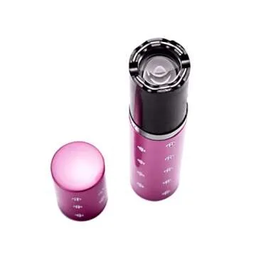 Lipstick Stun Gun for Women, self Defense Flashlight Stun Guns with Safety Disable Pin.Wall Charger Included (Pink)