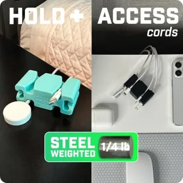 CordBrick Weighted Cord Holder - Sleek Cable Management Solution