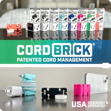 CordBrick Weighted Cord Holder - Sleek Cable Management Solution