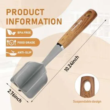 Handle Meat Chopper, Heat Resistant Meat Masher For Hamburger Meat, Ground Beef Smasher, Nylon Hambu...