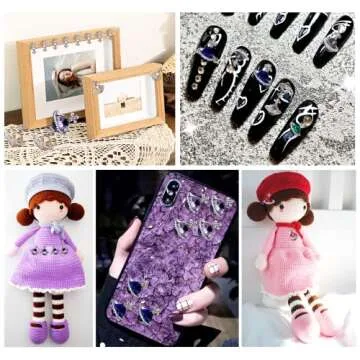 60 Pcs Planet Nail Charms Nail Rhinestones 3D Shiny Saturn Shape Nail Art Alloy Diamond Crystal Luxury Nail Ornament Gems for Girls Nail Art DIY Crafts Decoration Supplies(12 Colors)