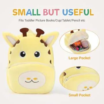 MICHLEY Toddler Giraffe Backpack for Kids Adventures