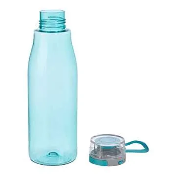 Amazon Basics Tritan Leak-Proof Water Bottles with Action Lid - 2-Pack (24 oz) Blue & Purple