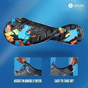 SIMARI Water Shoes for Women Men - Barefoot Quick-Dry Aqua Socks | Lightweight Swim Shoes for Surfin...