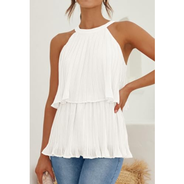 ZESICA Women's Summer Halter Tank Top, Perfect Fit