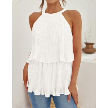 ZESICA Women's Summer Halter Tank Top, Perfect Fit