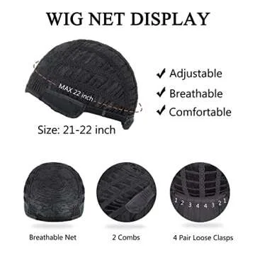 KEAT Curly Wigs for Black Women Short Big Curly Kinky Wigs for Women Afro Wavy Black Mixed Brown Wig with Bangs Cute Natural Synthetic Wigs for African American Women K002