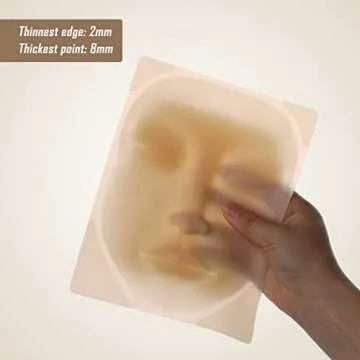 QUELLE 10 Pcs Permanent Makeup Practice Skin Silicone Face Practice Skin 3D Microblading Supplies Training for Eyebrow Lip Eyeliner TA538-10