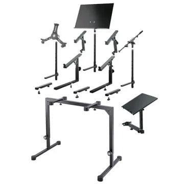 K&M Table Style Keyboard Stand - Adjustable, Durable & Portable