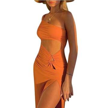 Bacmaze Y2K Dress Sexy Strapless Strap High Bodycon Dresses Mini Sleeveless Cutout Slim Summer Night...