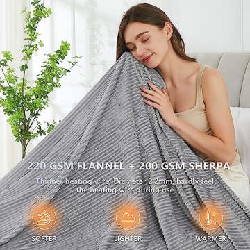 Homemate Heated Blanket Electric Throw for Cozy Warmth