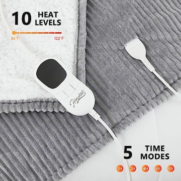 Homemate Heated Blanket Electric Throw for Cozy Warmth
