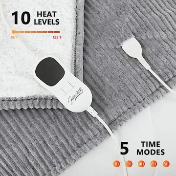 Homemate Heated Blanket Electric Throw for Cozy Warmth