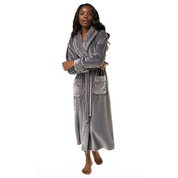 Turquaz Plush Robes For Women, Soft Warm Fleece Bathrobe for Women, Long Comfy Women's Robe