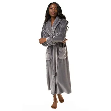 Turquaz Plush Robes For Women, Soft Warm Fleece Bathrobe for Women, Long Comfy Women's Robe