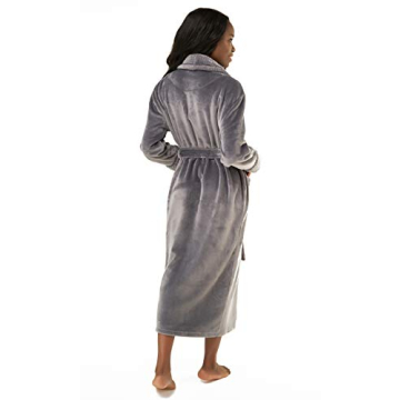 Turquaz Plush Robes For Women, Soft Warm Fleece Bathrobe for Women, Long Comfy Women's Robe