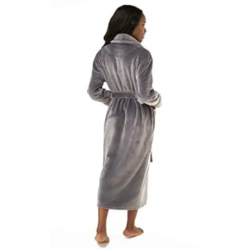 Turquaz Plush Robes For Women, Soft Warm Fleece Bathrobe for Women, Long Comfy Women's Robe