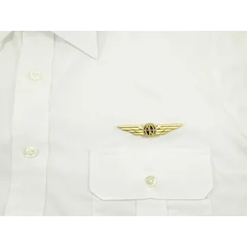 Luso Aviation Pilot Wings Aviator Lapel Pin Gold Must-Have