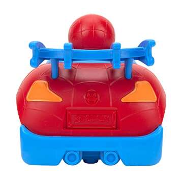 Marvel Spidey and His Amazing Friends Web Crawler RC - Remote-Controlled Vehicle - Features Built-in Super Hero with 4 Controller Functions, Blue & Red