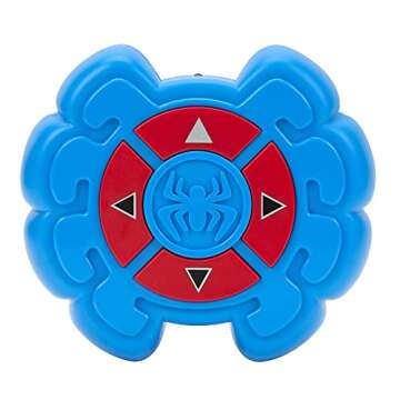 Marvel Spidey and His Amazing Friends Web Crawler RC - Remote-Controlled Vehicle - Features Built-in Super Hero with 4 Controller Functions, Blue & Red