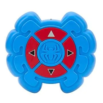 Marvel Spidey and His Amazing Friends Web Crawler RC - Remote-Controlled Vehicle - Features Built-in Super Hero with 4 Controller Functions, Blue & Red