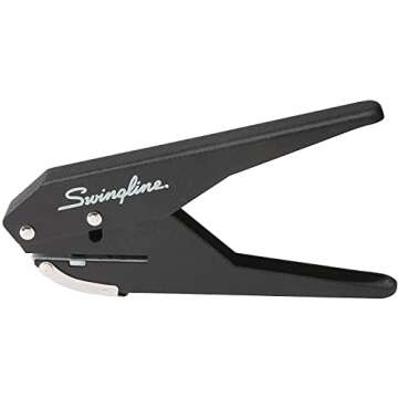 Swingline 1 Hole Punch, 20 Sheet Capacity Hole Puncher, Low Force Plier Paper Punch, Black & Silver ...