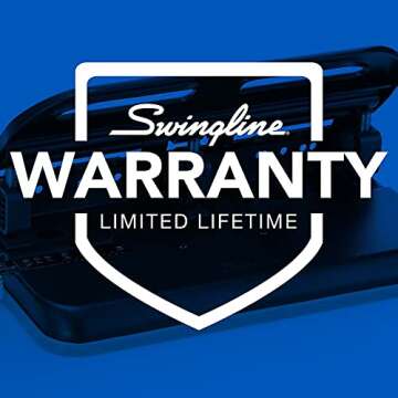 Swingline 1 Hole Punch, 20 Sheet Capacity Hole Puncher, Low Force Plier Paper Punch, Black & Silver (74017)