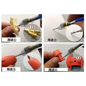 Hand Pin Vise with 16 Pcs Drill Bits，for Resin, Rotary Tools for Wood, Jewelry, Plastic, Miniature - Blue