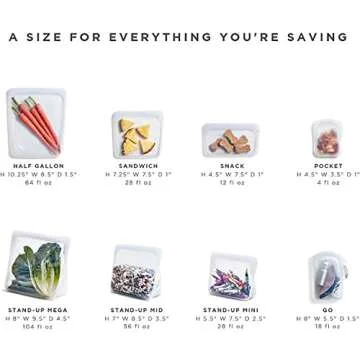 Stasher Silicone Reusable Storage Bag, 2 Sandwich (Aqua + Ash) | Food Meal Prep Storage Container | Lunch, Travel, Makeup, Gym Bag | Freezer, Oven, Microwave, Dishwasher Safe, Leakproof