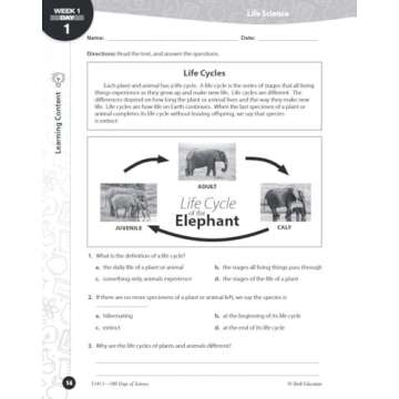 180 Days™: Science, Earth and Space Science for 5th Grade Practice Workbook for Classroom and Home, Cool and Fun Practice Created by Teachers (180 Days of Practice)