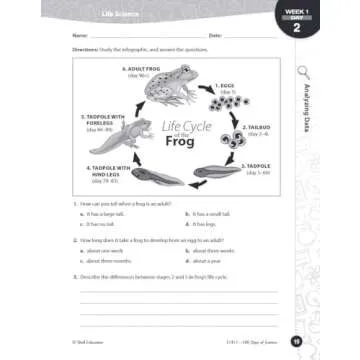 180 Days Science Workbook for 5th Grade Learning Fun