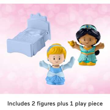 Fisher-Price Little People Toddler Toy Disney Princess Magical Lights & Dancing Castle Musical Playset for Pretend Play Ages 18+ Months​