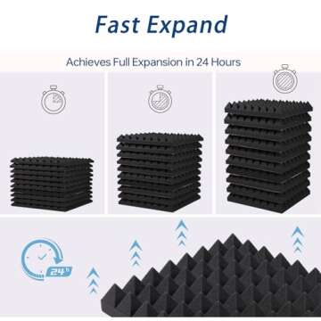 Fvkind Soundproof Wall Panels - Self-Adhesive Acoustic Foam