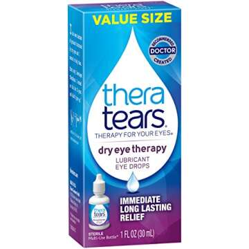 TheraTears Eye Drops for Dry Eyes, Dry Eye Therapy Lubricant Eyedrops, Provides Long Lasting Relief,...