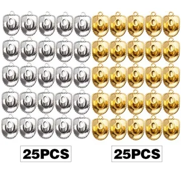 BronaGrand 50pcs Hat Charms for DIY Jewelry Making